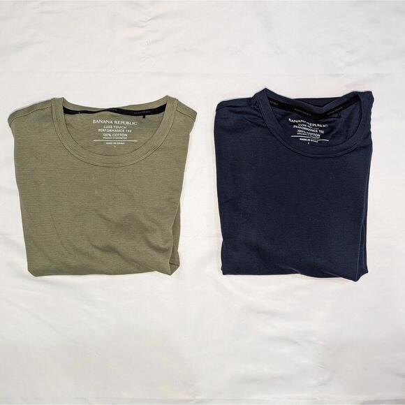 Banana Republic Other - $80 Banana Republic Luxe Touch Performance Tee 2-Pack Navy/Olive Men’s L NWOT